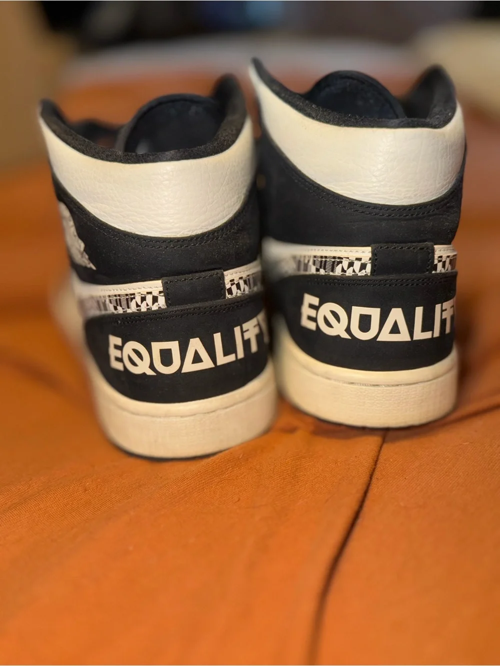 LIMITED SALE! Jordan 1 “Equality” High-Top Sneakers in Black and White